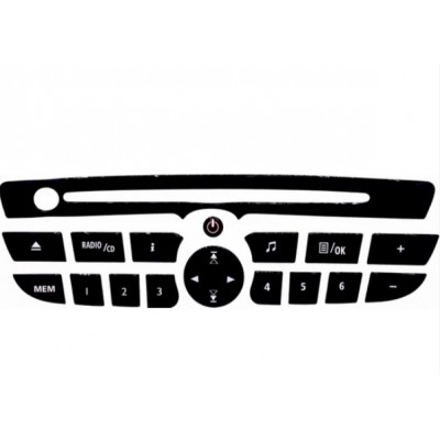 Renault Megane 3 Uyumlu Piano Black Yapışkanlı Teyp Tuş Takımı (HB&SEDAN)   Renault Megane 3 Uyumlu Piano Black Yapışkanlı Teyp Tuş Takımı (HB&SEDAN)