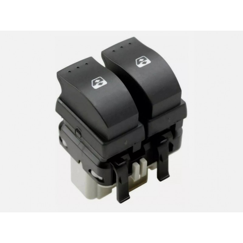 Renault Megane 2 Uyumlu OEM Ön Sol Cam Açma Butonu Çiftli GRİ - (HB&SEDAN) 2002 2010