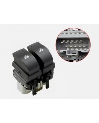 Renault Megane 2 Uyumlu OEM Ön Sol Cam Açma Butonu Çiftli GRİ - (HB&SEDAN) 2002 2010 Renault Megane 2 Uyumlu OEM Ön Sol Cam Açma Butonu Çiftli GRİ - (HB&SEDAN) 2002 2010