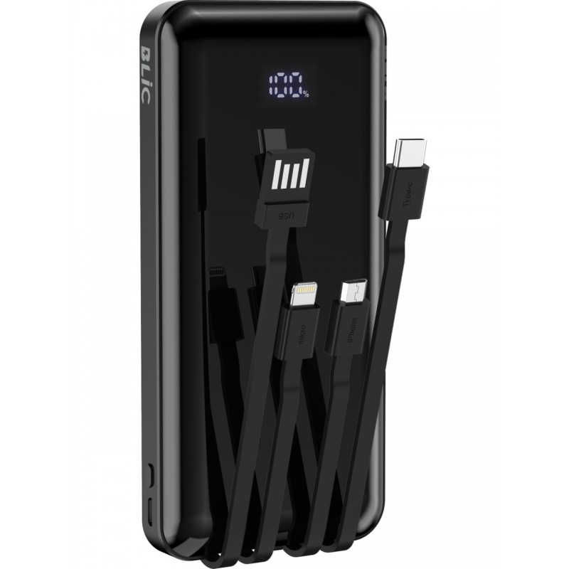 Blıc Bpb3 10.000 mAh LCD Ekranlı Powerbank | 3in1 Dahili Kablolu, 2.1A, Usb-A & Usb-C Girişli Blıc Bpb3 10.000 mAh LCD Ekranlı Powerbank | 3in1 Dahili Kablolu, 2.1A, Usb-A & Usb-C Girişli