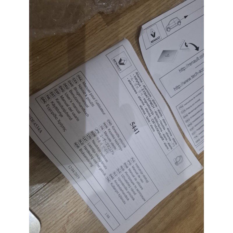 Renault Captur 2 Uyumlu Alarm Seti