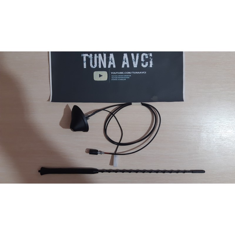 Renault Megane 2 Uyumlu Orjinal MAİS Tavan Anten Yuvası ve Anteni - FULL SET - 2002 - 2010