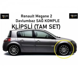 Renault Megane 2 SAĞ ÖN Davlumbaz (2 Parça) KOMPLE SET (KLİPSLİ) - (HB&SEDAN) - 2002 2010 