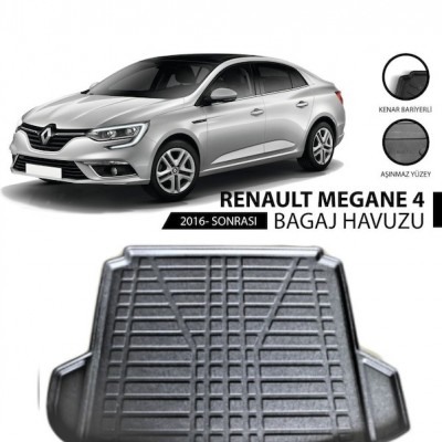Renault Megane 4 Sedan Uyumlu 3D Bagaj Havuzu - (2016 - 2022) Renault Megane 4 Sedan Uyumlu 3D Bagaj Havuzu - (2016 - 2022)