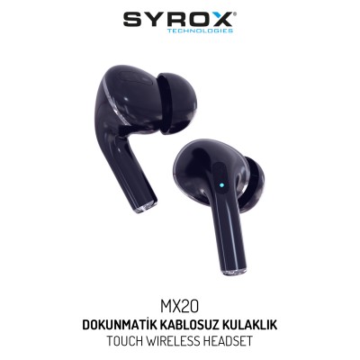 Syrox MX20 Bluetooth Kulakiçi Kulaklık - Yeni Nesil SİYAH Renk Syrox MX20 Bluetooth Kulakiçi Kulaklık - Yeni Nesil SİYAH Renk