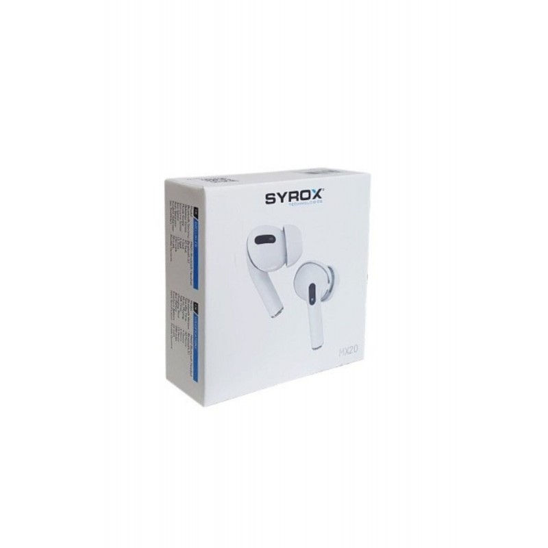 Syrox MX20 Bluetooth Kulakiçi Kulaklık - Yeni Nesil BEYAZ Renk